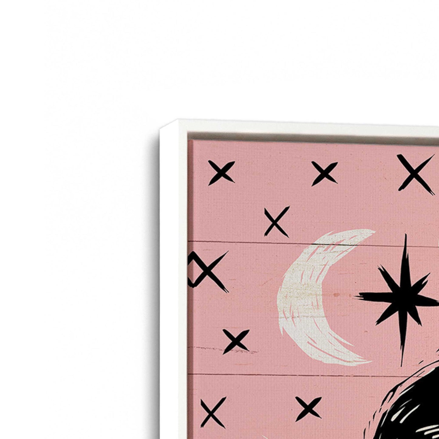 [Color:Opaque White], Picture of art in a White frame at an angle