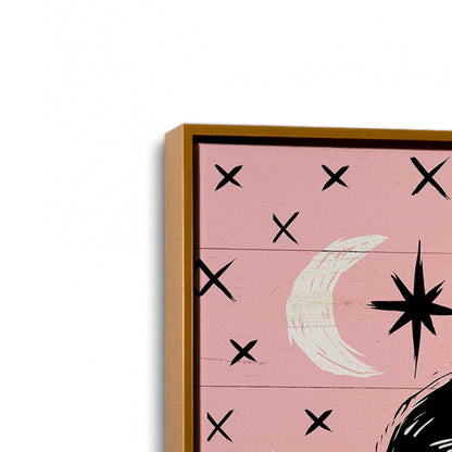 [Color:Polished Gold], Picture of art in a Polished Gold frame at an angle