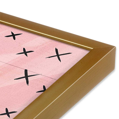 [Color:Polished Gold], Picture of art in a Polished Gold frame at an angle