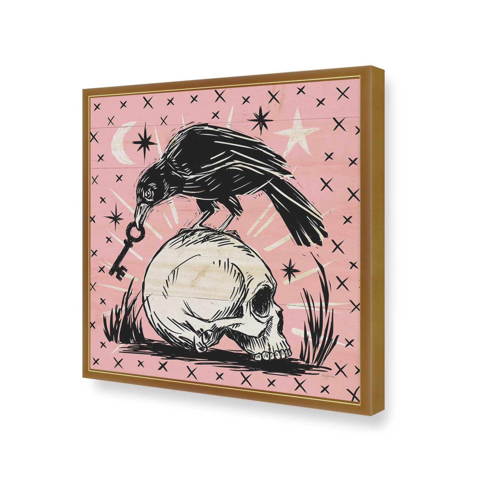 [Color:Polished Gold], Picture of art in a Polished Gold frame of the corner