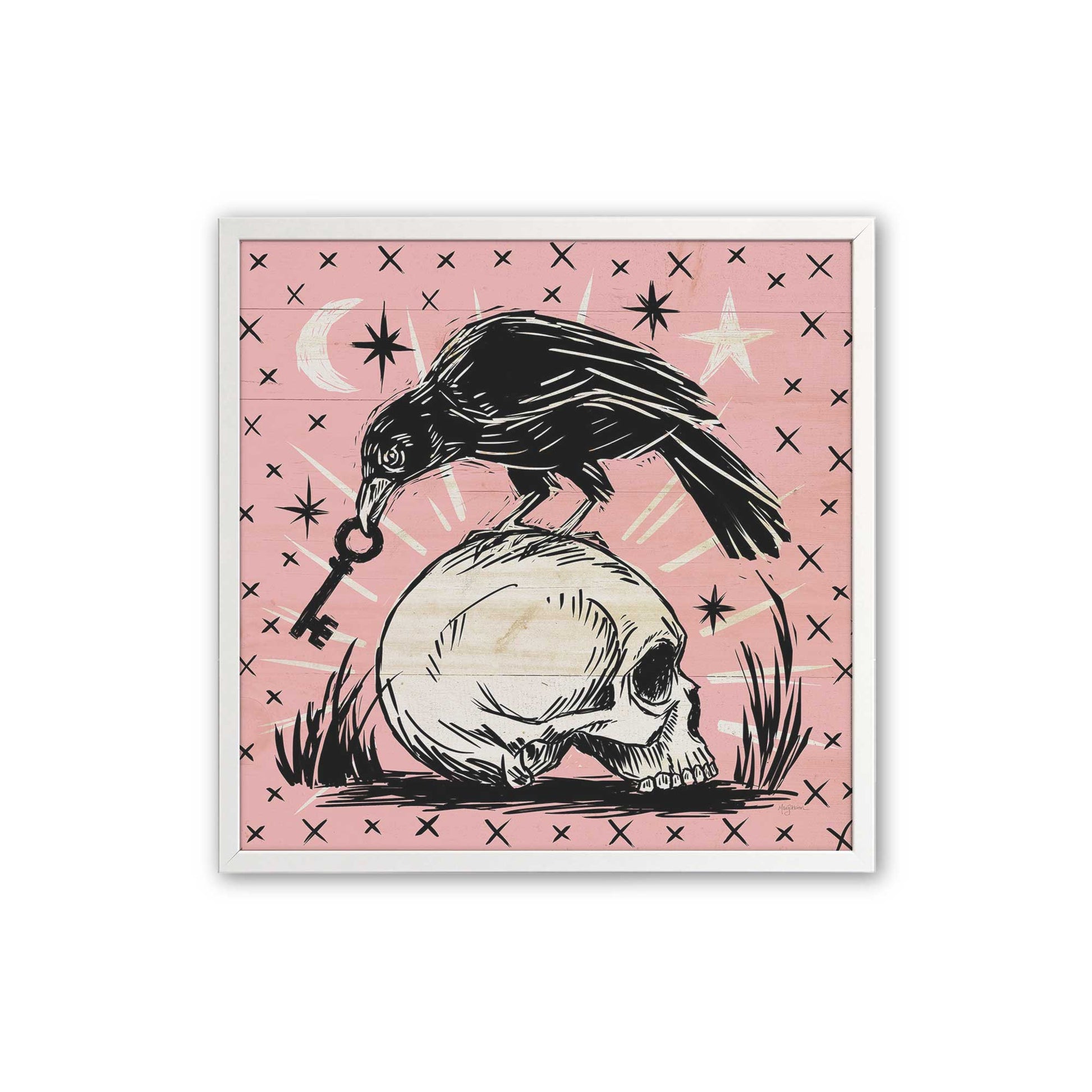 [Color:Opaque White], Picture of art in a Opaque White frame