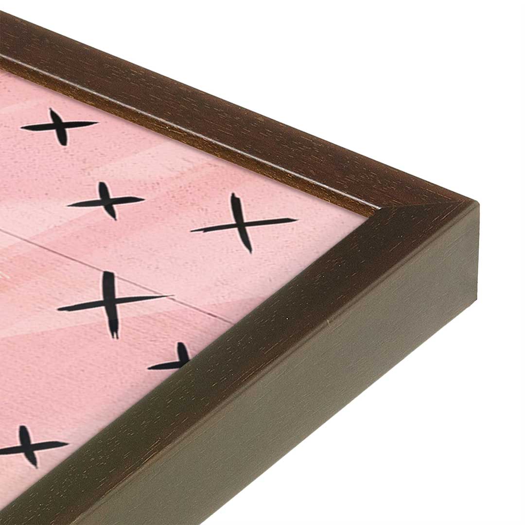 [Color:Espresso], Picture of art in a Espresso frame at an angle