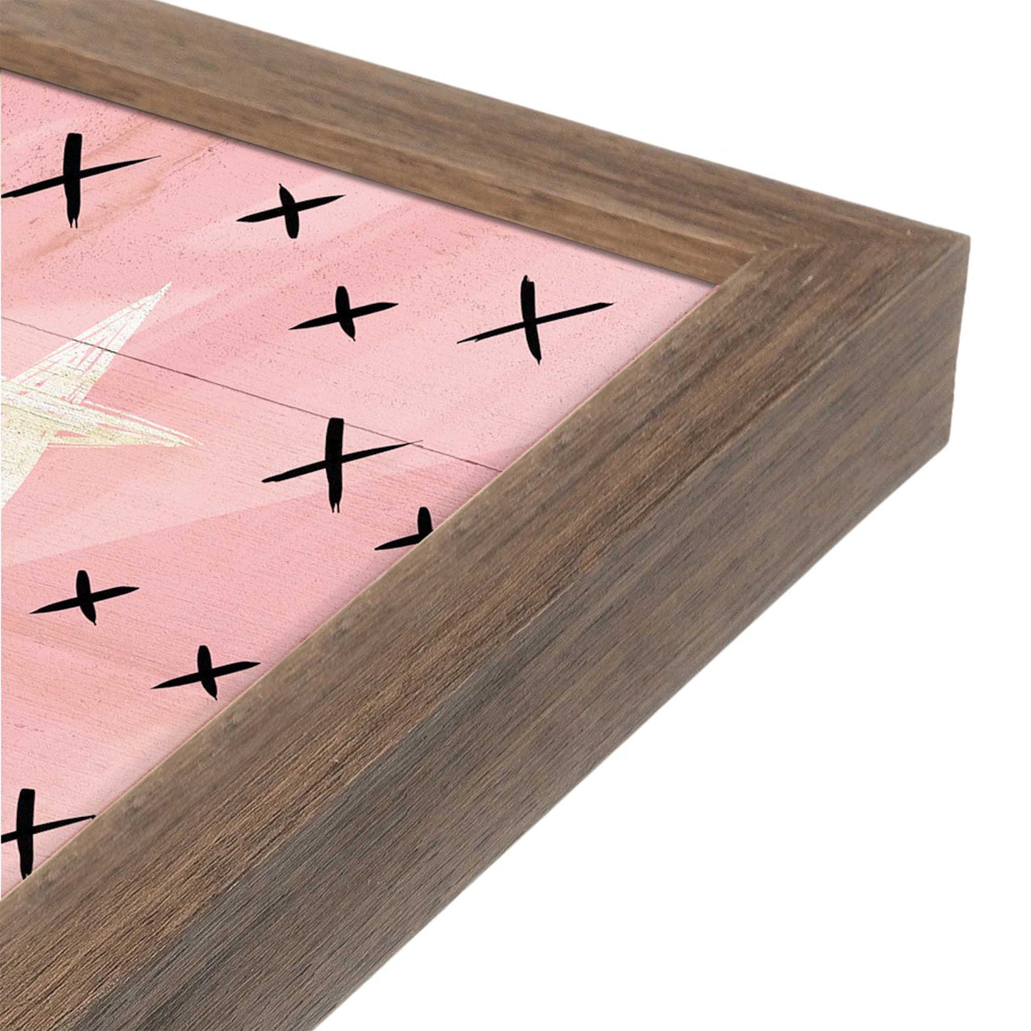 [Color:Walnut], Picture of art in a Walnut frame at an angle