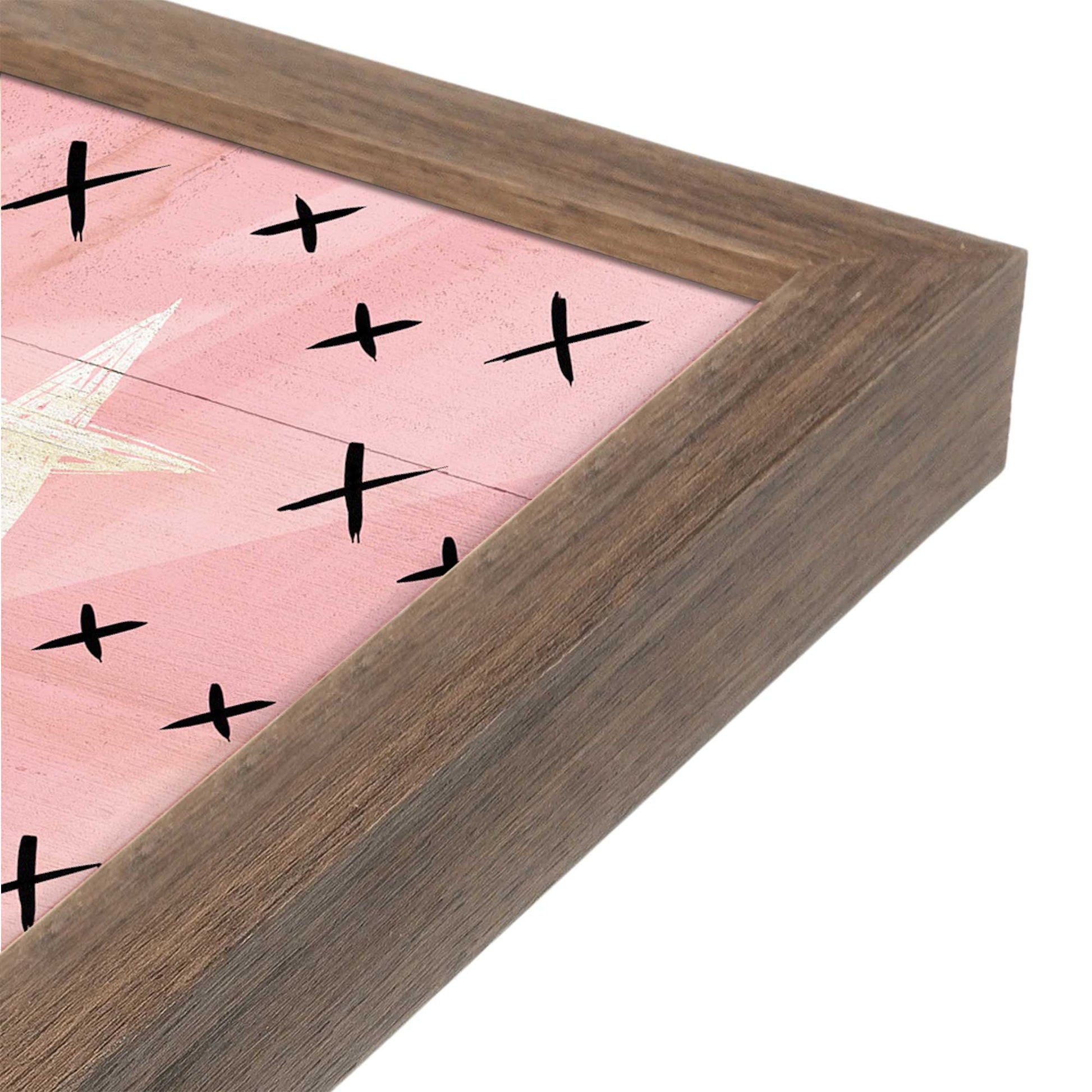 [Color:Walnut], Picture of art in a Walnut frame at an angle