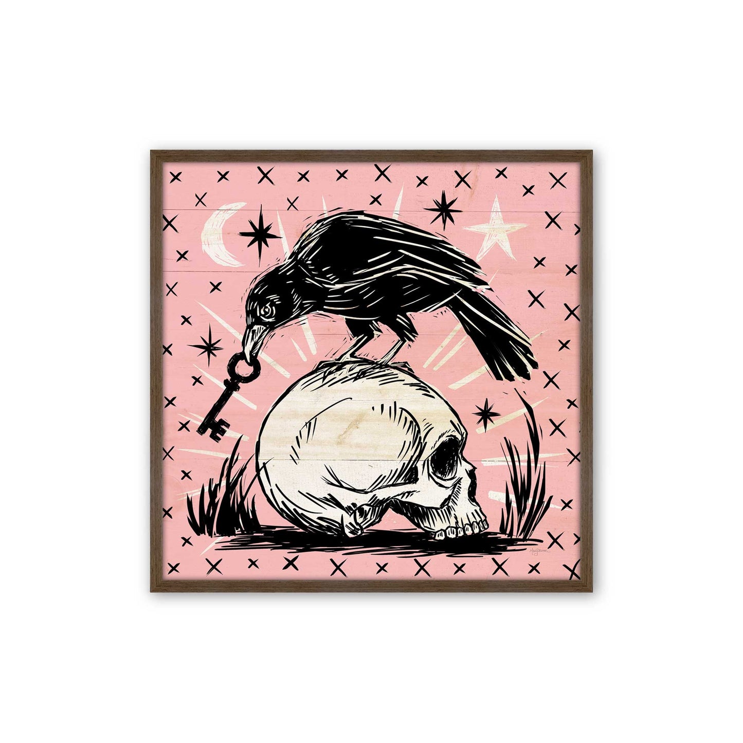 [Color:Walnut], Picture of art in a Walnut frame