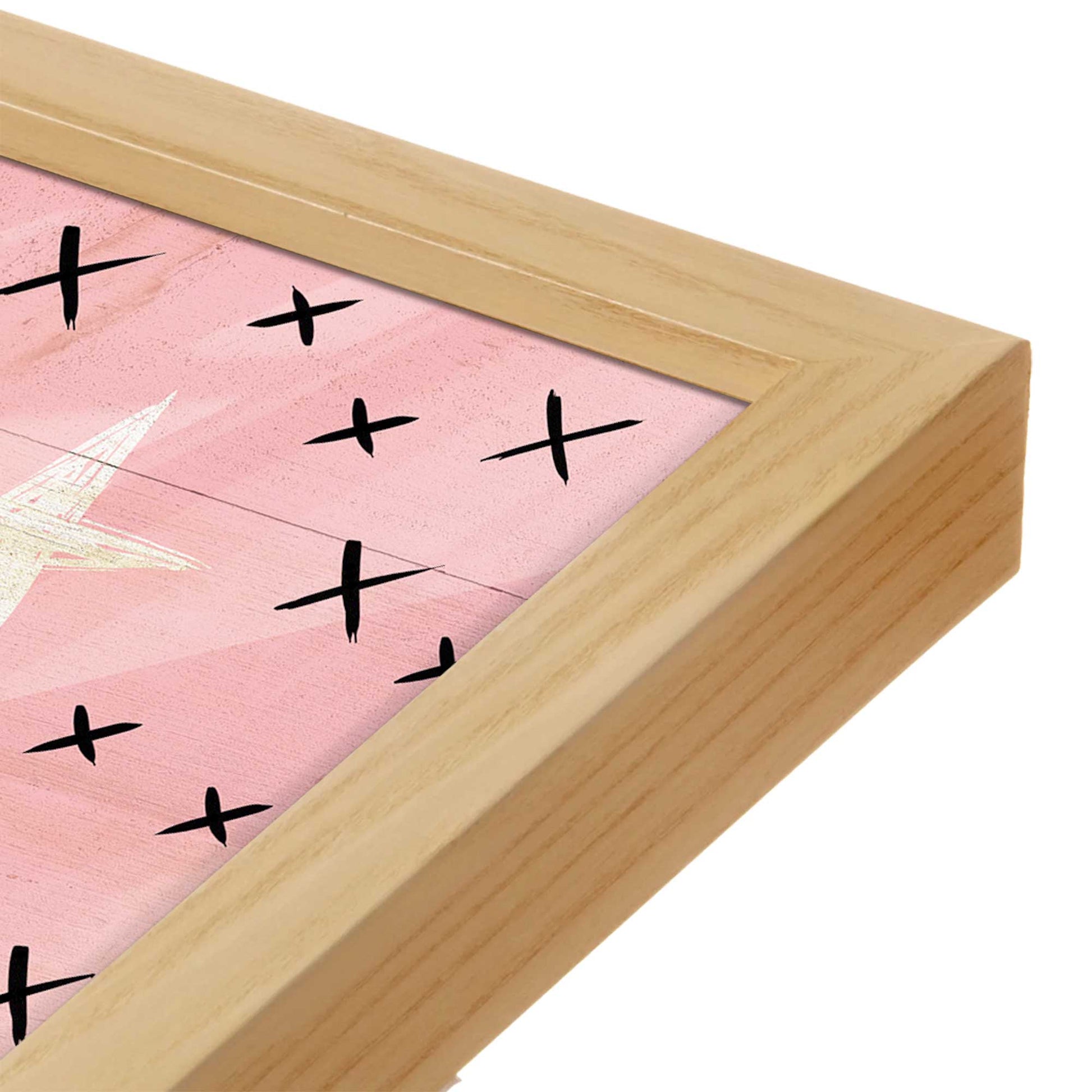 [Color:Espresso], Picture of art in a Espresso frame at an angle