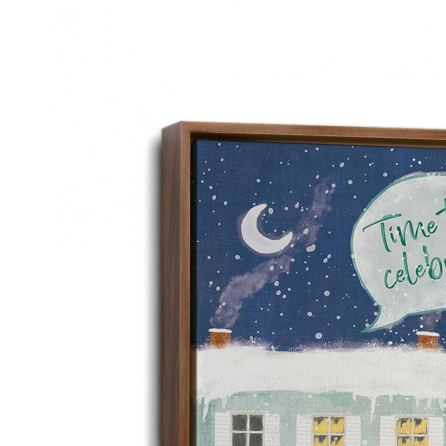 [Color:Walnut], Picture of art in a Walnut frame at an angle