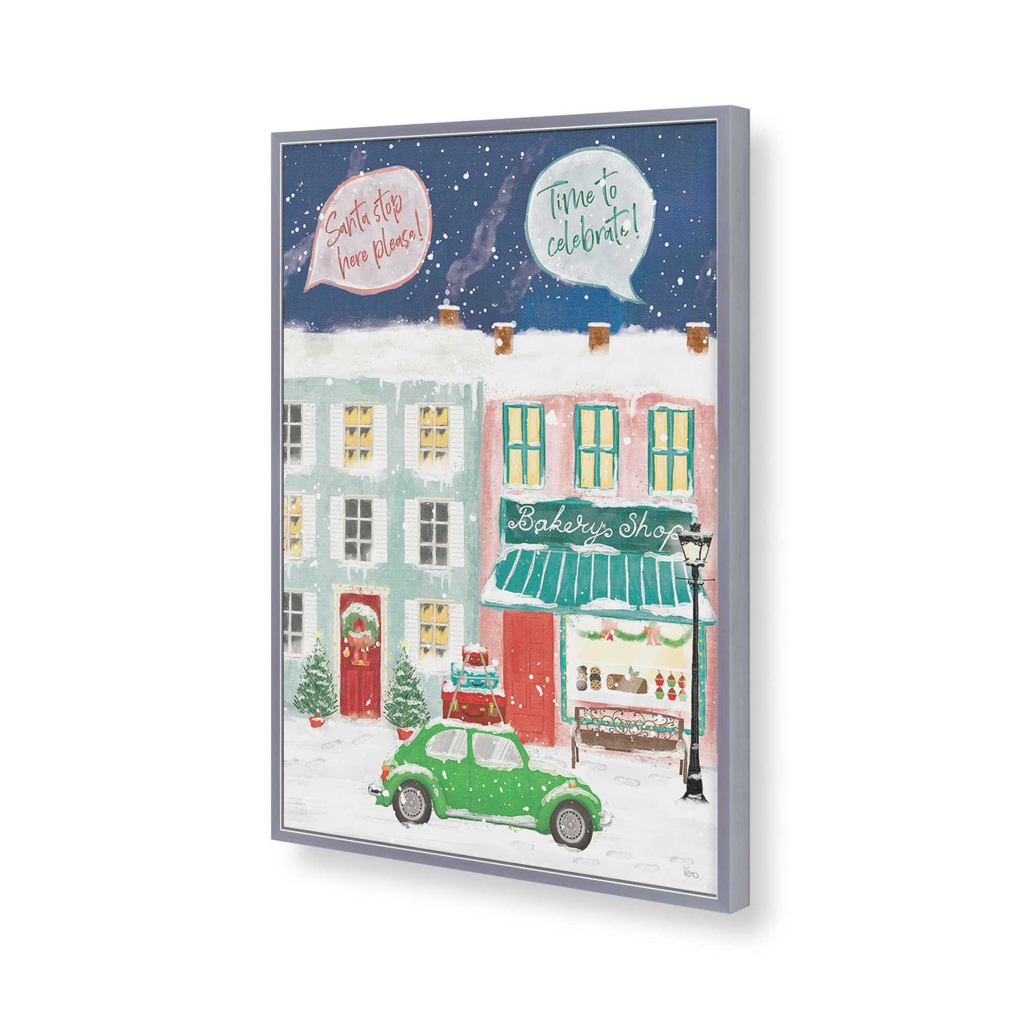 [Color:Polished Chrome], Picture of art in a Polished Chrome frame of the corner