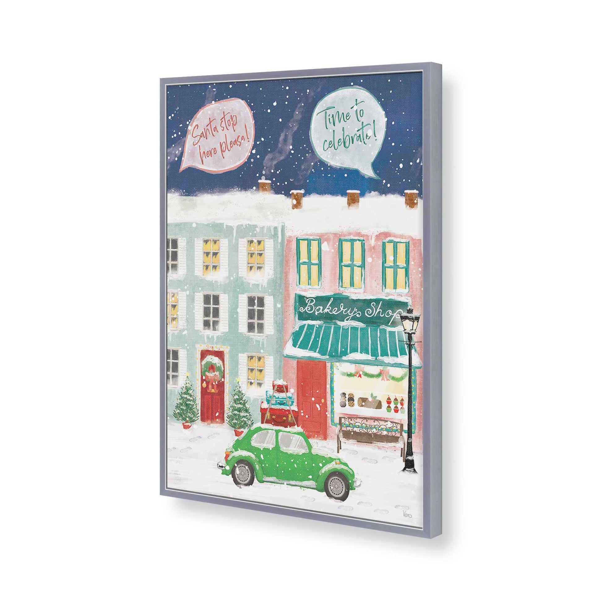 [Color:Polished Chrome], Picture of art in a Polished Chrome frame of the corner