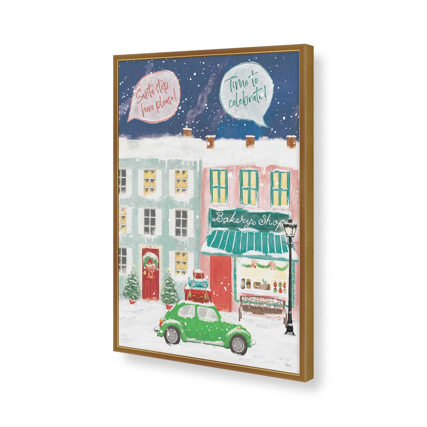 [Color:Polished Gold], Picture of art in a Polished Gold frame of the corner