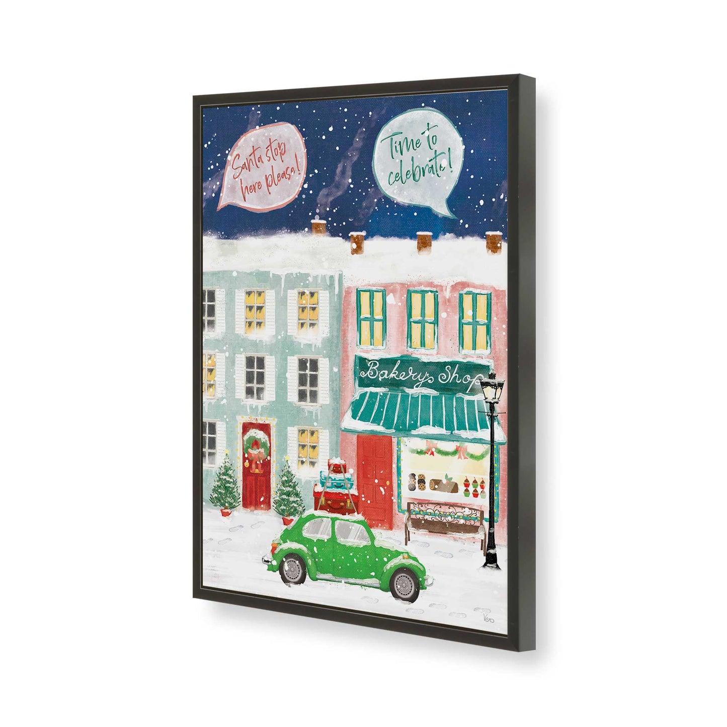 [Color:Satin Black], Picture of art in a Satin Black frame of the corner