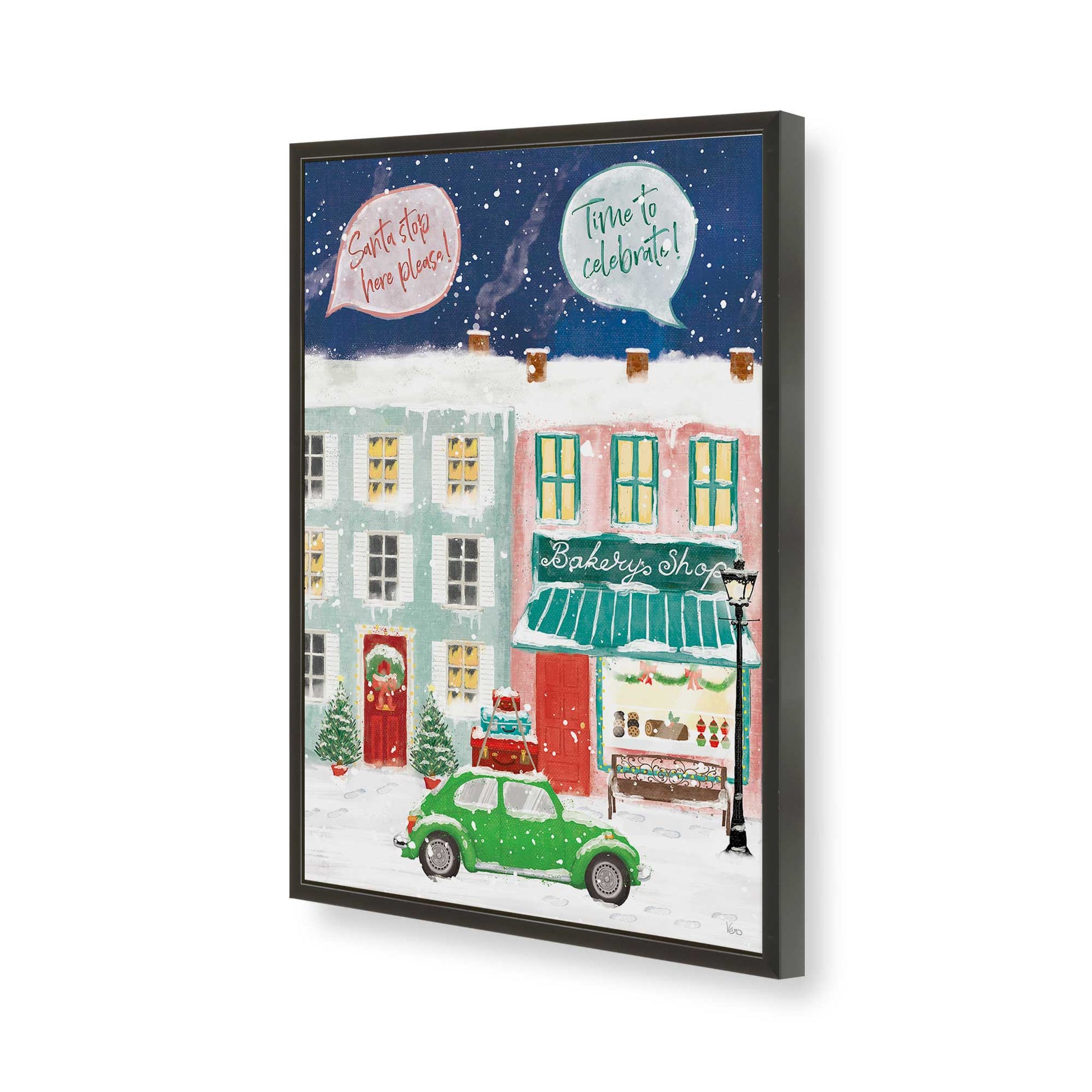 [Color:Satin Black], Picture of art in a Satin Black frame of the corner