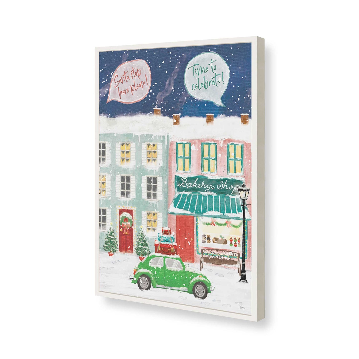 [Color:Opaque White], Picture of art in a Opaque White frame of the corner