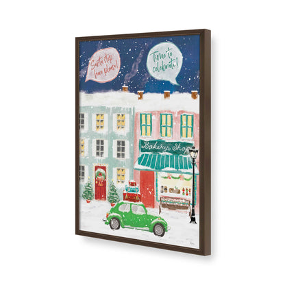 [Color:Brown], Picture of art in a Brown frame of the corner