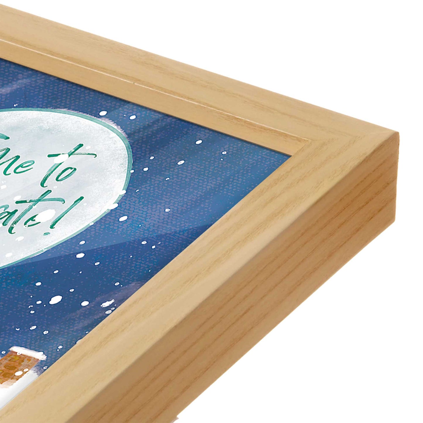 [Color:American Maple], Picture of art in a American Maple frame at an angle