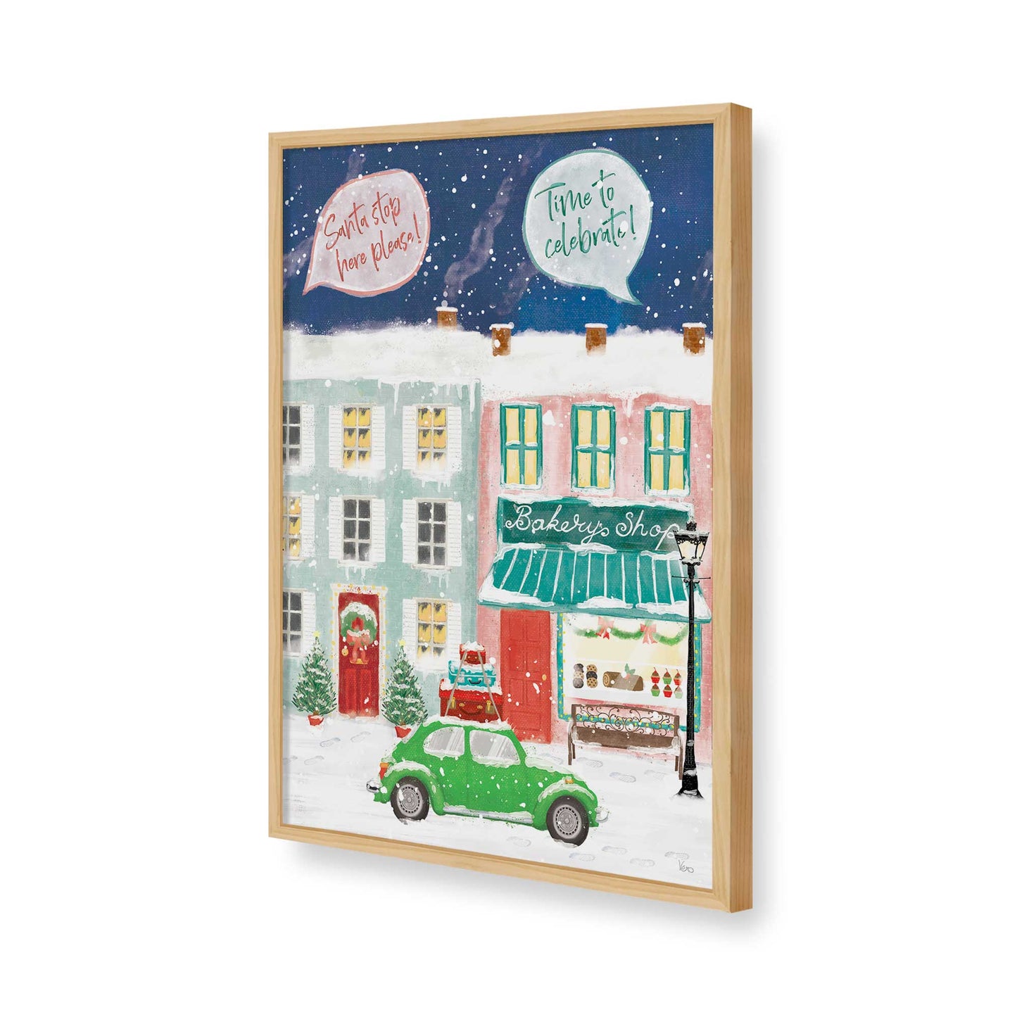 [Color:American Maple], Picture of art in a American Maple frame of the corner