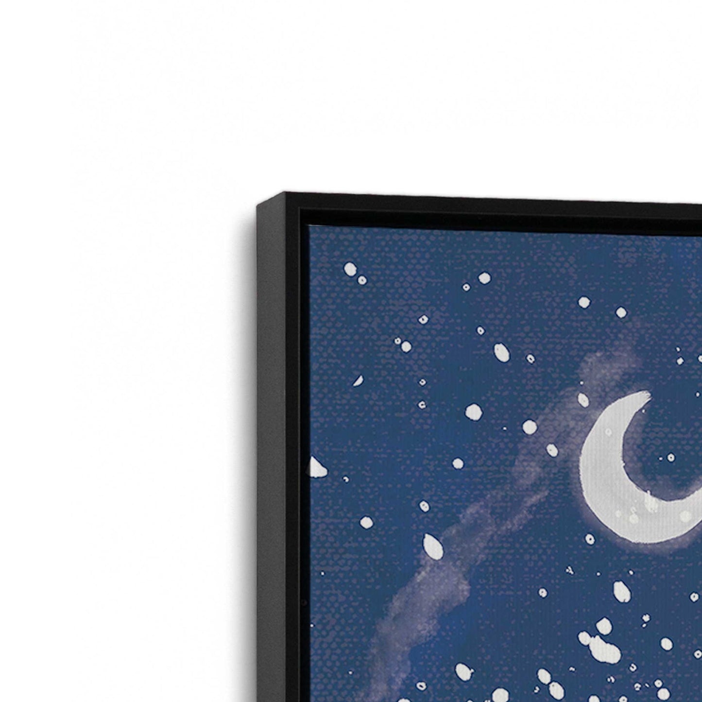 [Color:Satin Black], Picture of art in a Satin Black frame at an angle