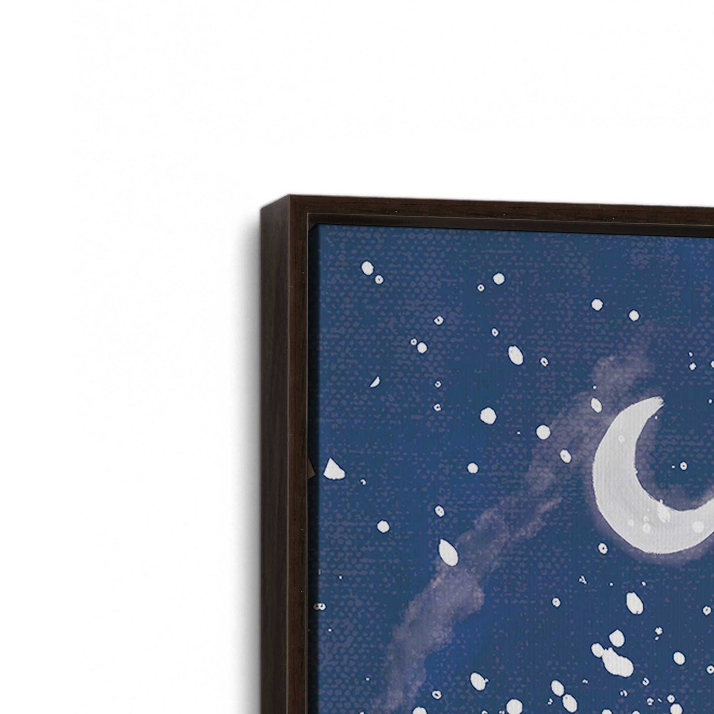 [Color:Espresso], Picture of art in a Espresso frame at an angle