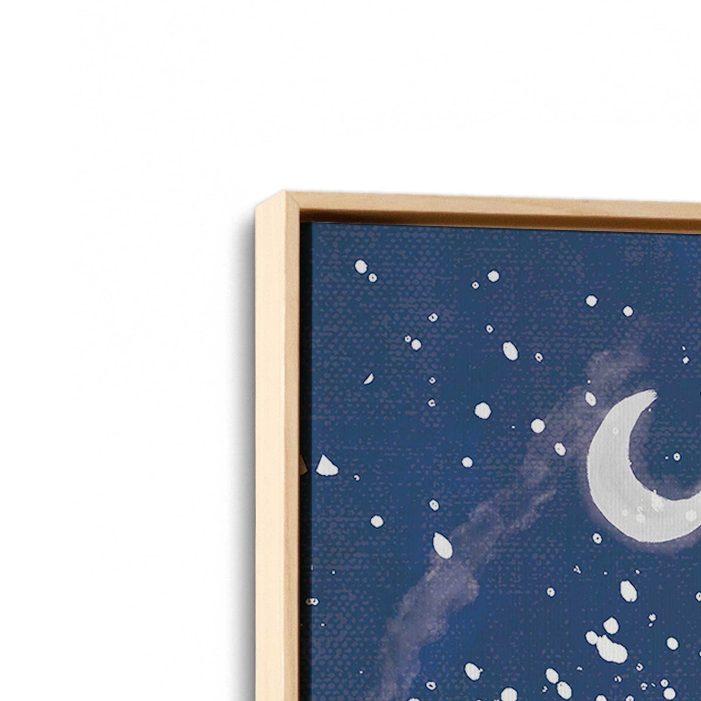 [Color:American Maple], Picture of art in a American Maple frame at an angle