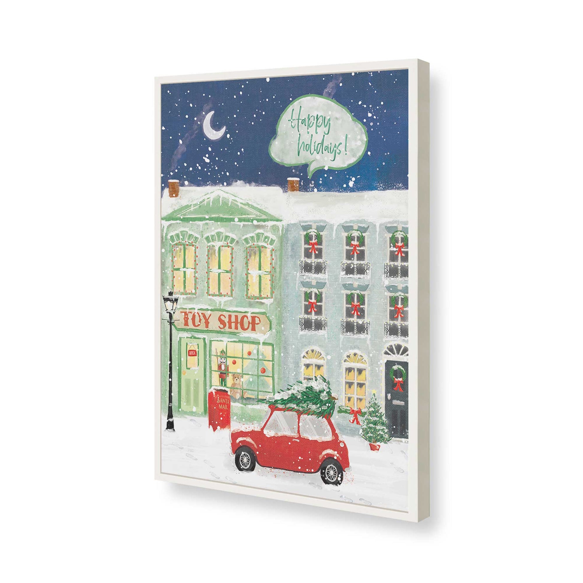 [Color:Opaque White], Picture of art in a Opaque White frame of the corner