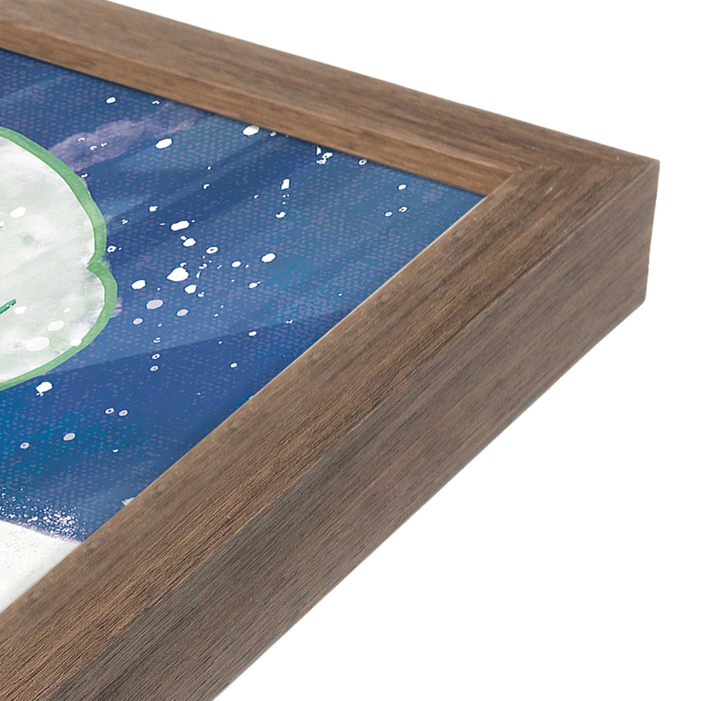 [Color:Walnut], Picture of art in a Walnut frame at an angle