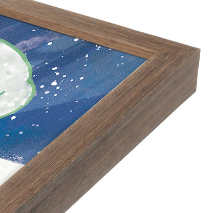 [Color:Walnut], Picture of art in a Walnut frame at an angle