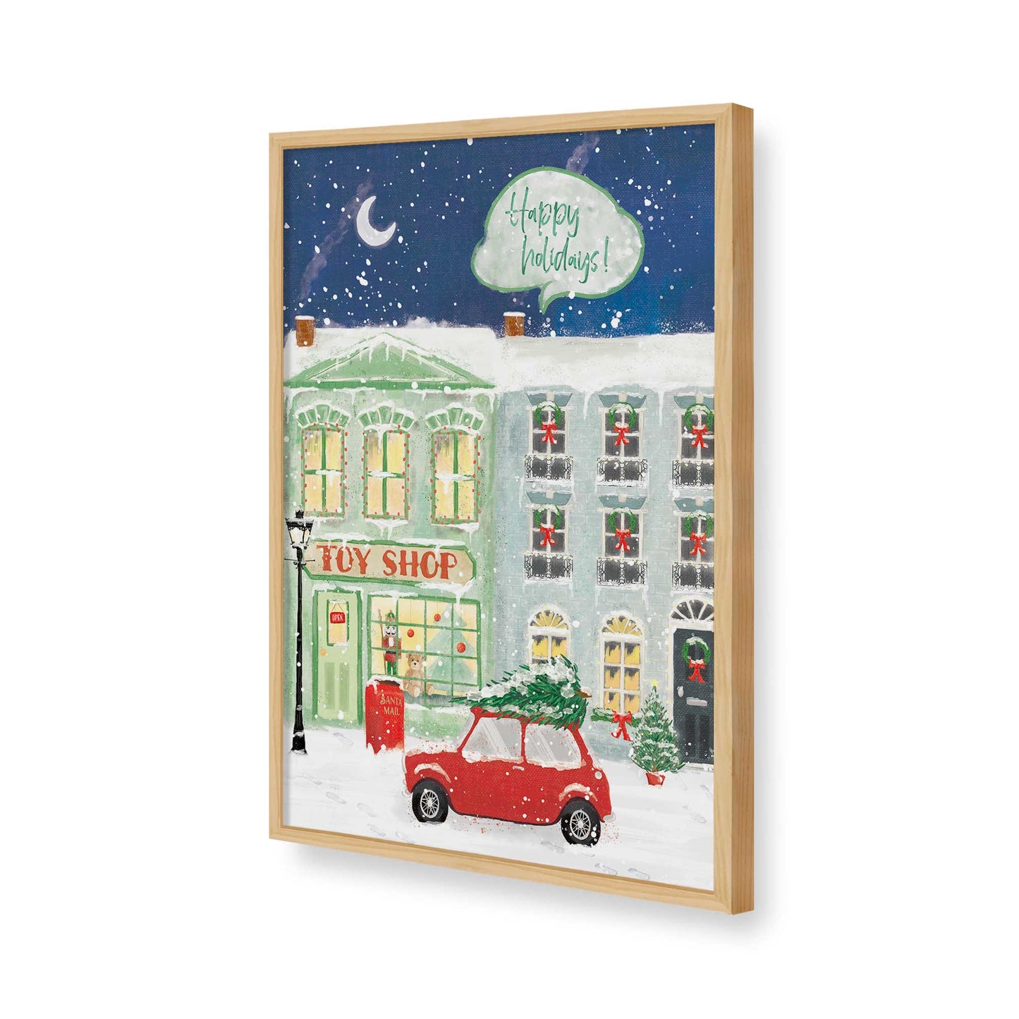 [Color:American Maple], Picture of art in a American Maple frame of the corner