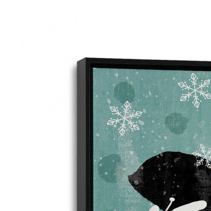 [Color:Satin Black], Picture of art in a Satin Black frame at an angle