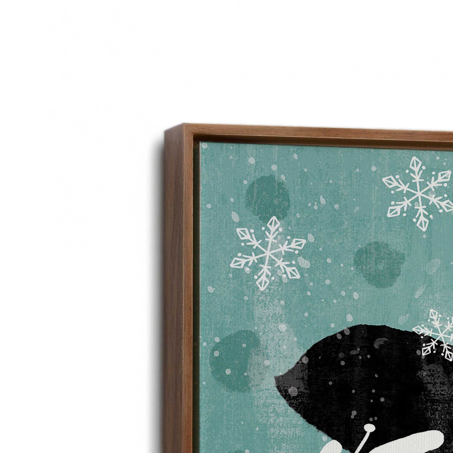 [Color:Walnut], Picture of art in a Walnut frame at an angle