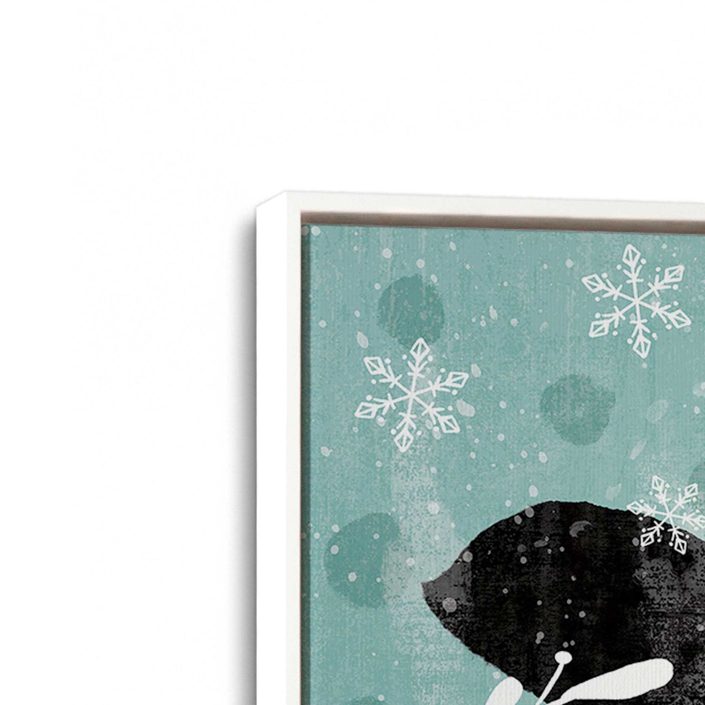 [Color:Opaque White], Picture of art in a White frame at an angle