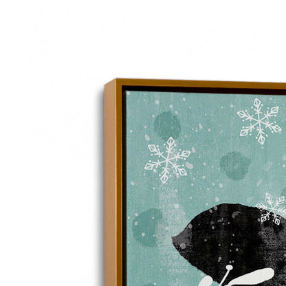 [Color:Polished Gold], Picture of art in a Polished Gold frame at an angle