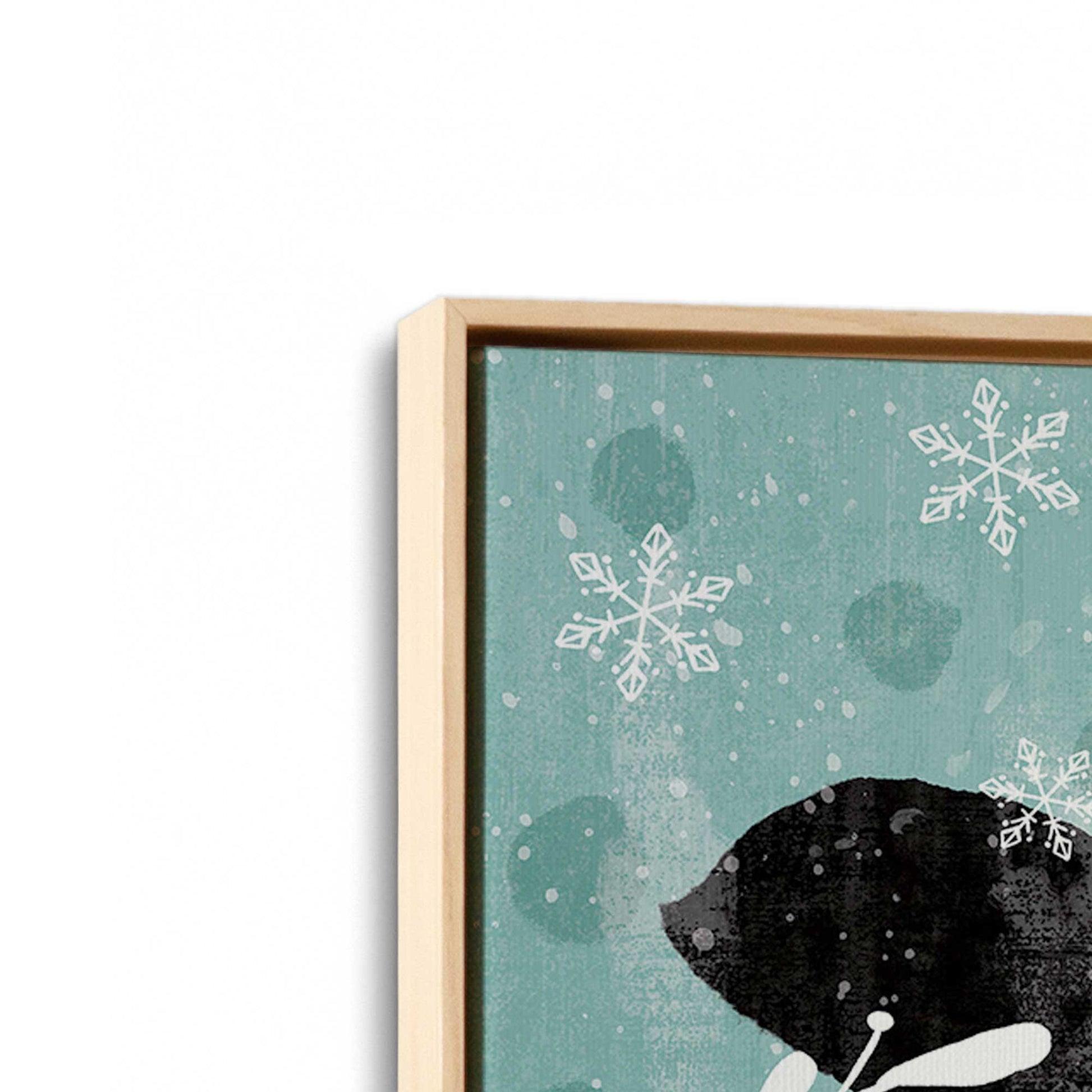 [Color:American Maple], Picture of art in a American Maple frame at an angle