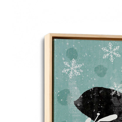 [Color:American Maple], Picture of art in a American Maple frame at an angle