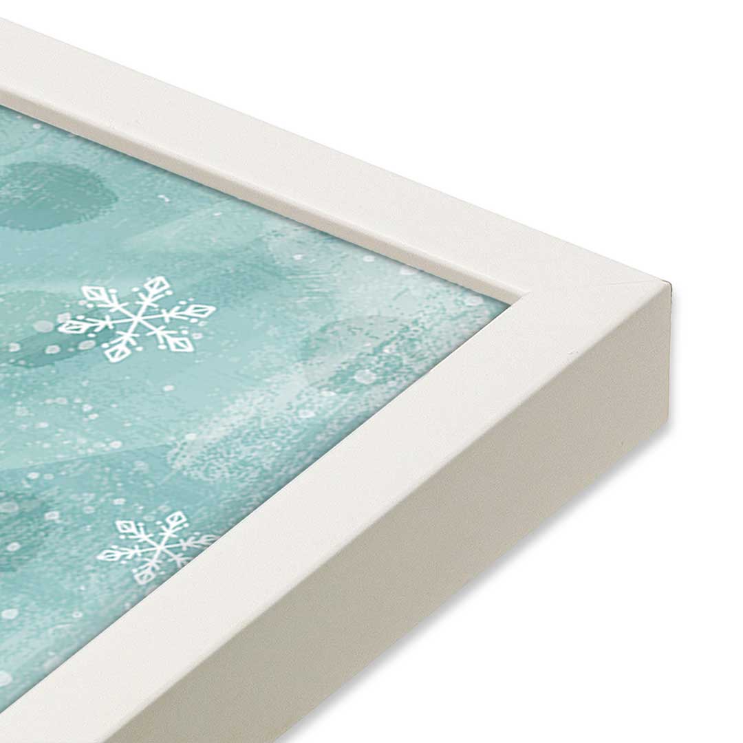 [Color:Opaque White], Picture of art in a Opaque White frame at an angle