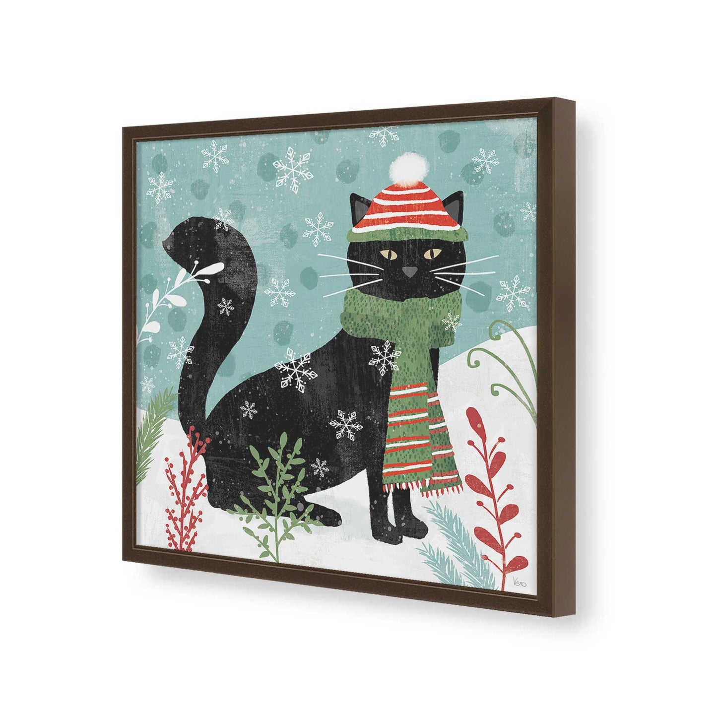 [Color:Espresso], Picture of art in a Espresso frame of the corner