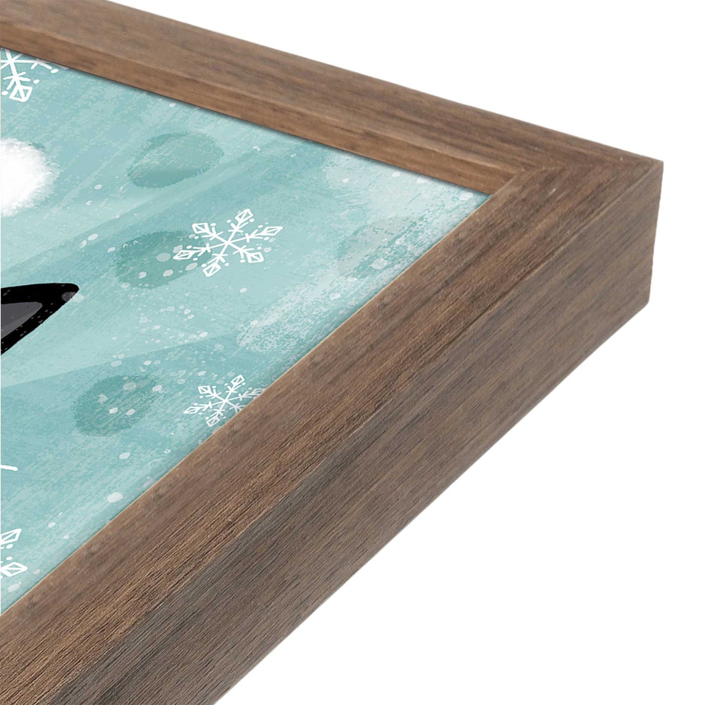 [Color:Walnut], Picture of art in a Walnut frame at an angle