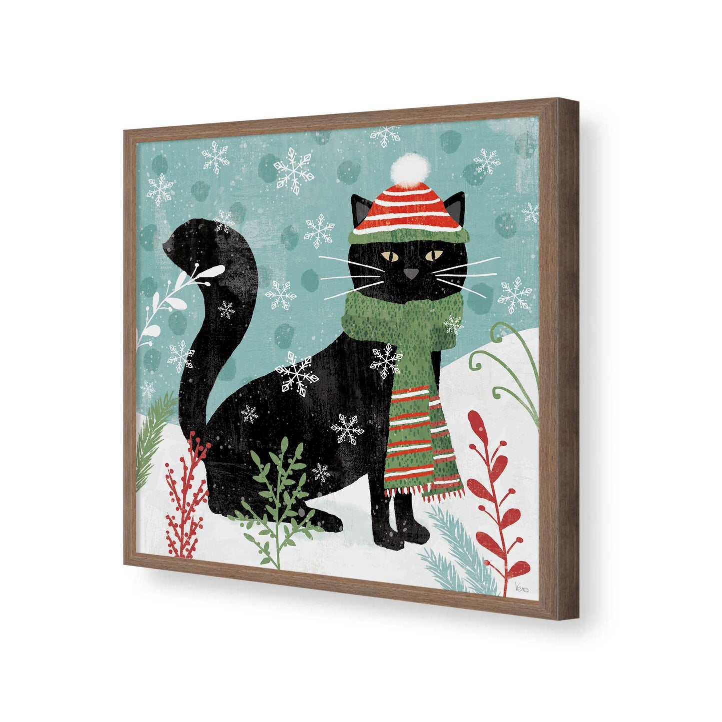 [Color:Walnut], Picture of art in a Walnut frame of the corner