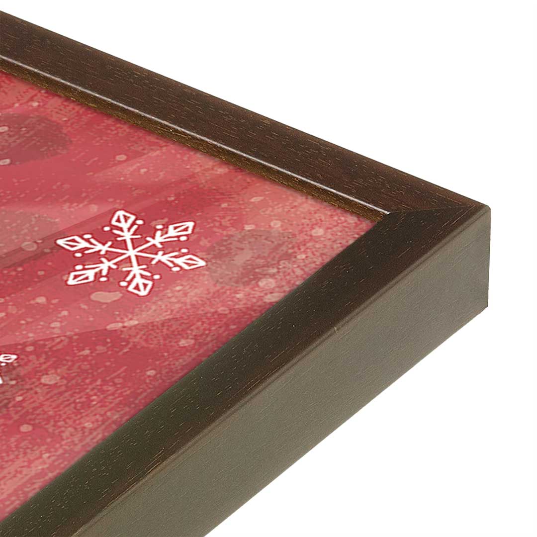 [Color:Espresso], Picture of art in a Espresso frame at an angle