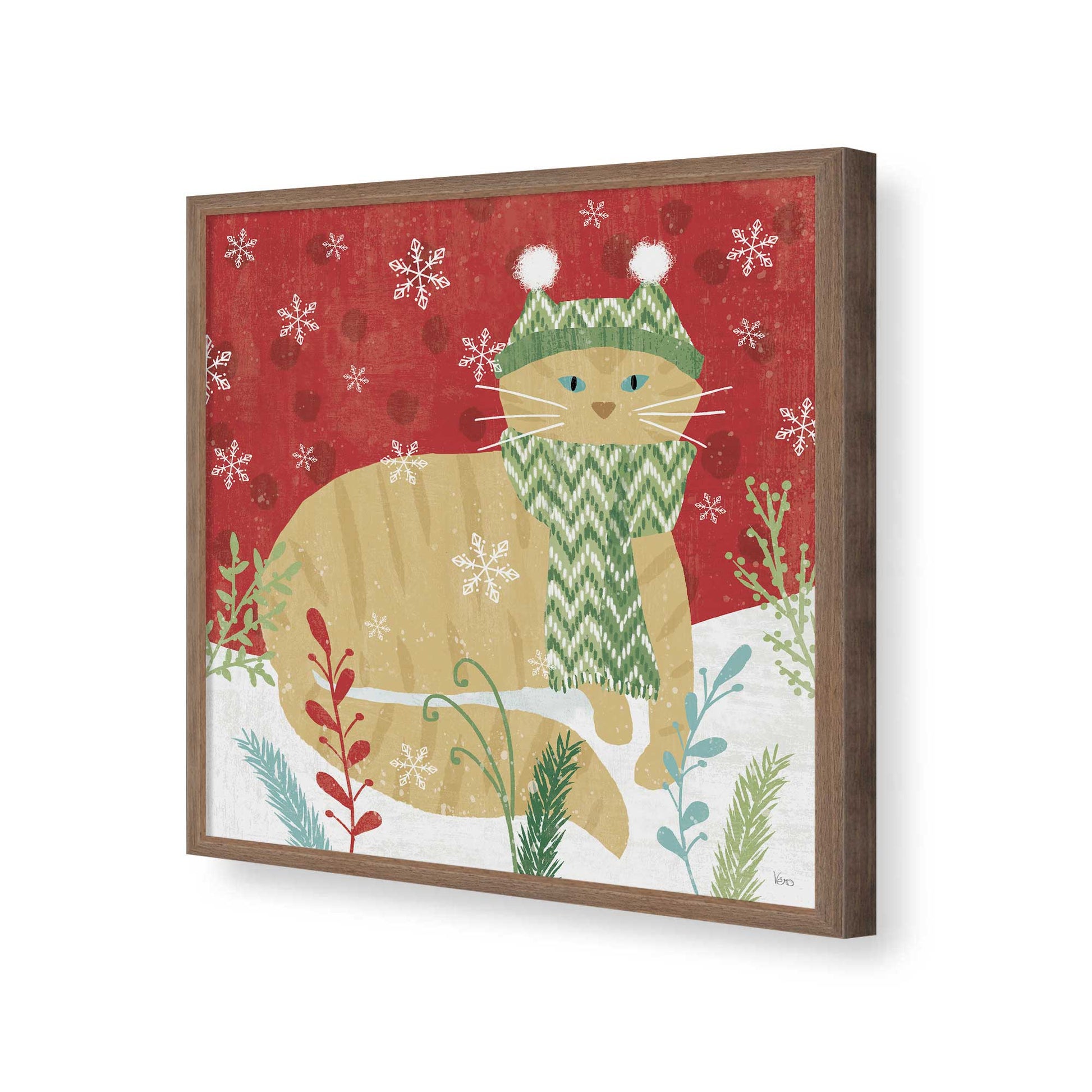 [Color:Walnut], Picture of art in a Walnut frame of the corner