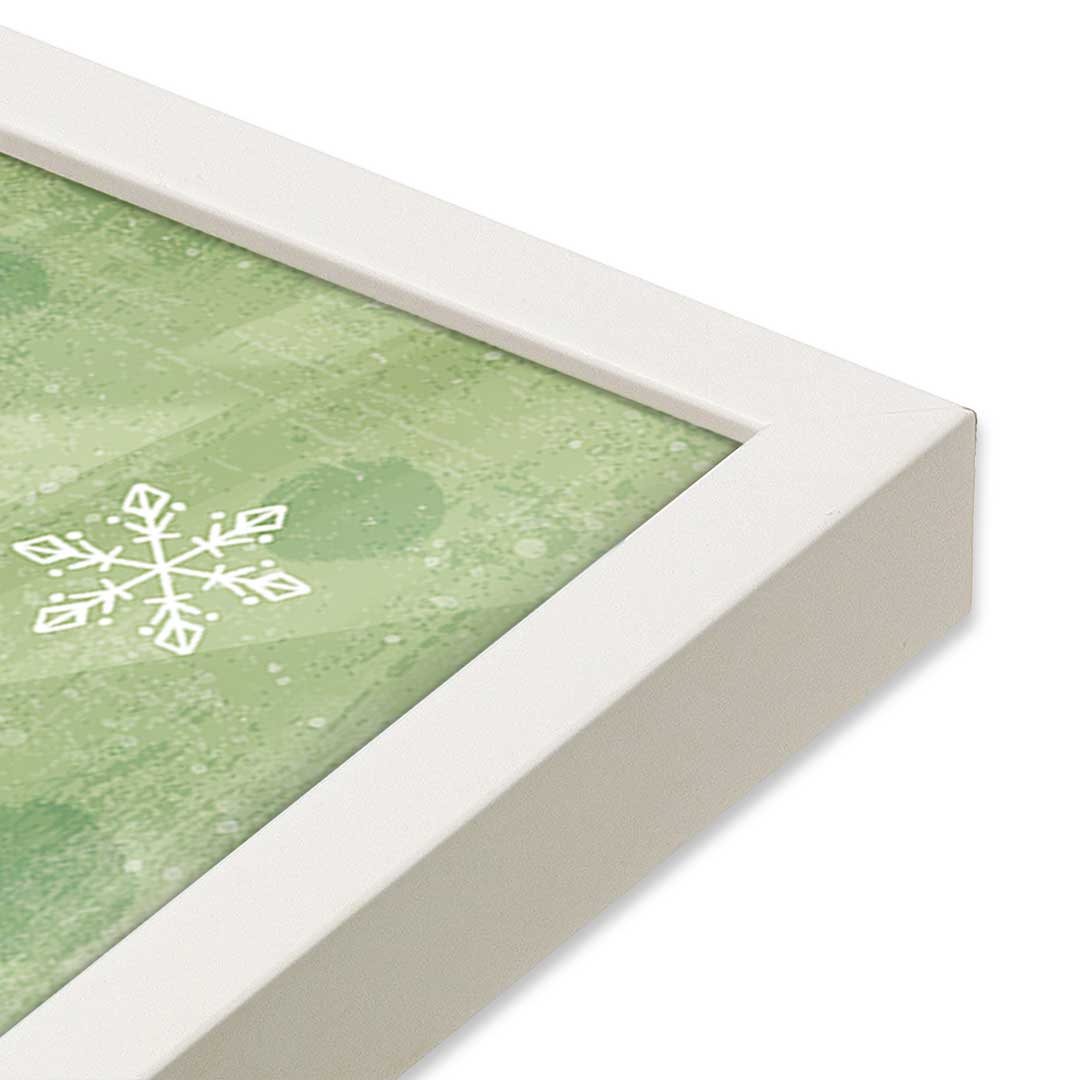 [Color:Opaque White], Picture of art in a Opaque White frame at an angle