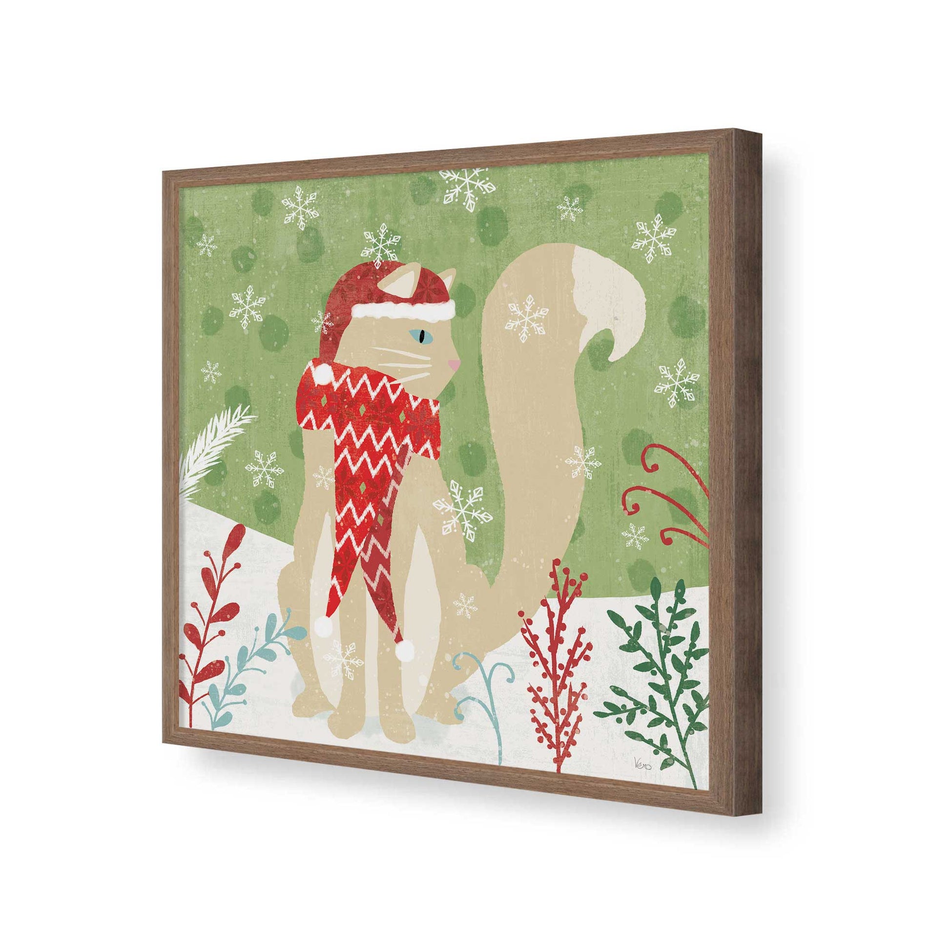 [Color:Walnut], Picture of art in a Walnut frame of the corner