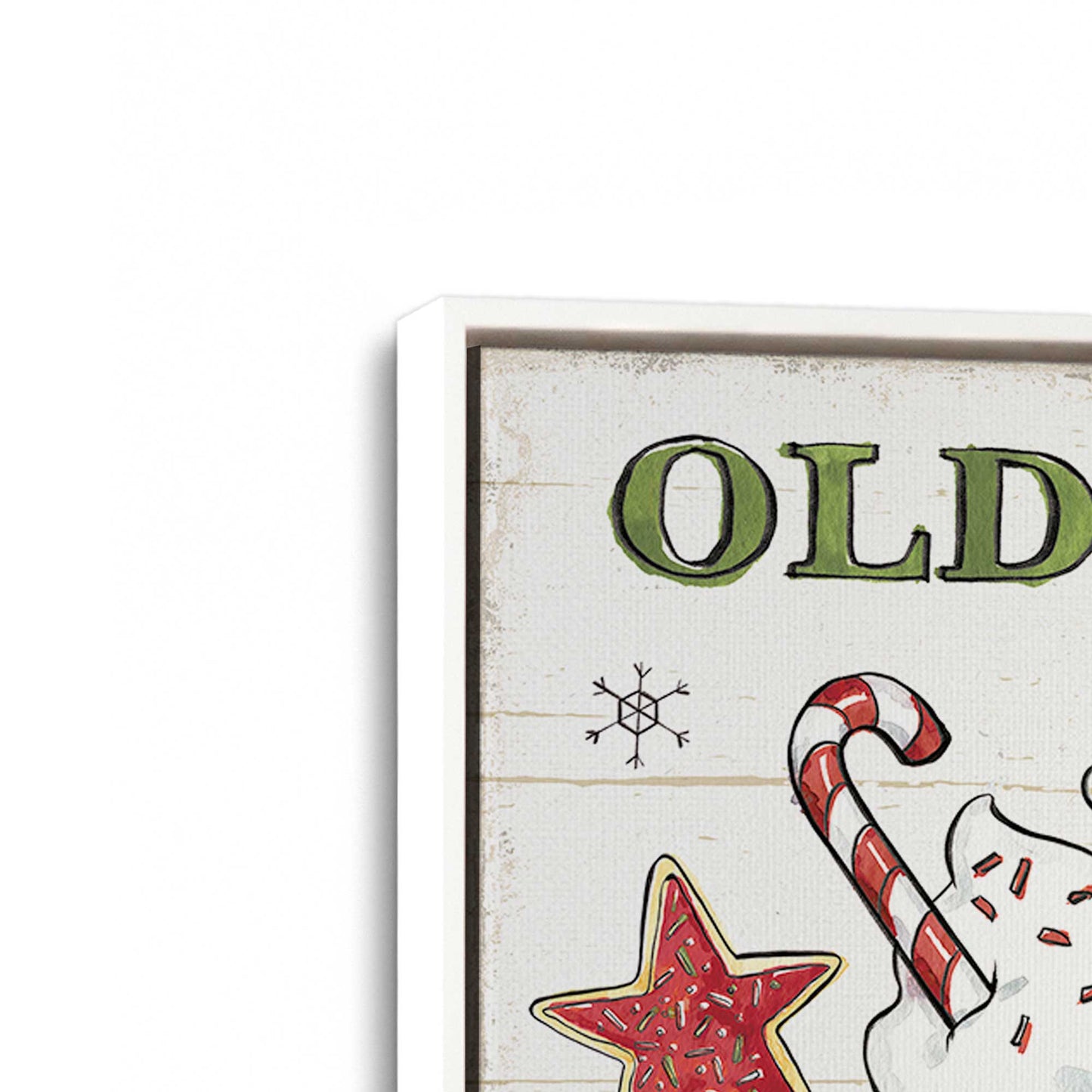 [Color:Opaque White], Picture of art in a White frame at an angle