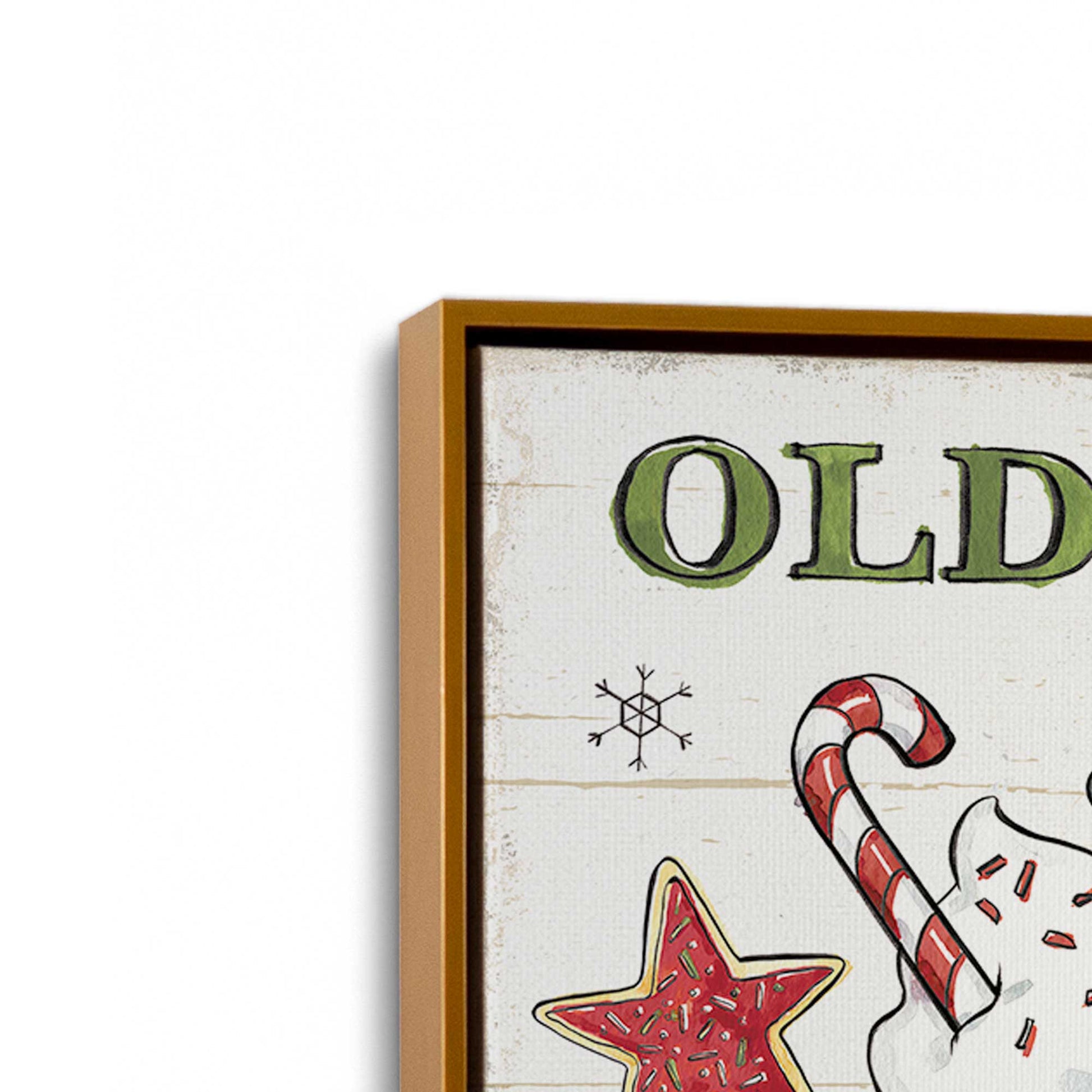 [Color:Polished Gold], Picture of art in a Polished Gold frame at an angle