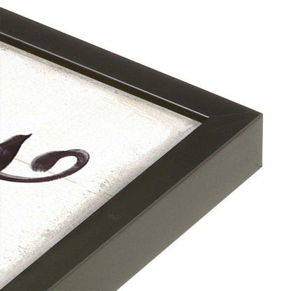 [Color:Satin Black], Picture of art in a Satin Black frame at an angle