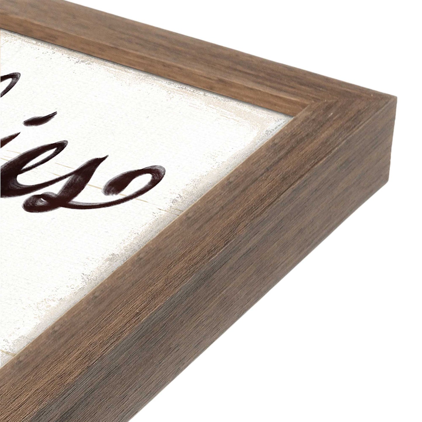 [Color:Walnut], Picture of art in a Walnut frame at an angle