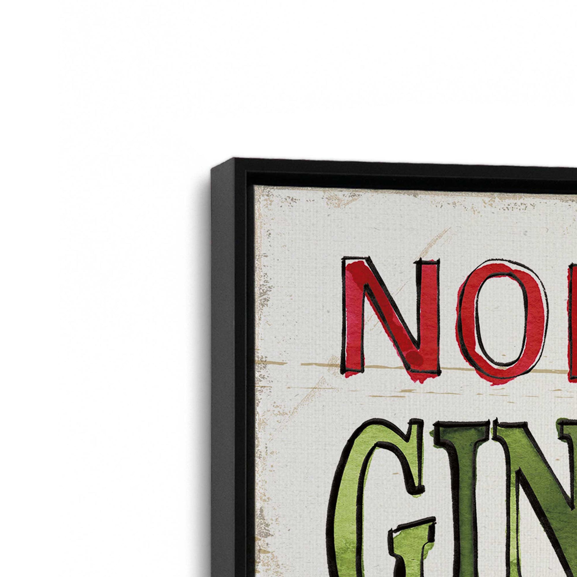 [Color:Satin Black], Picture of art in a Satin Black frame at an angle