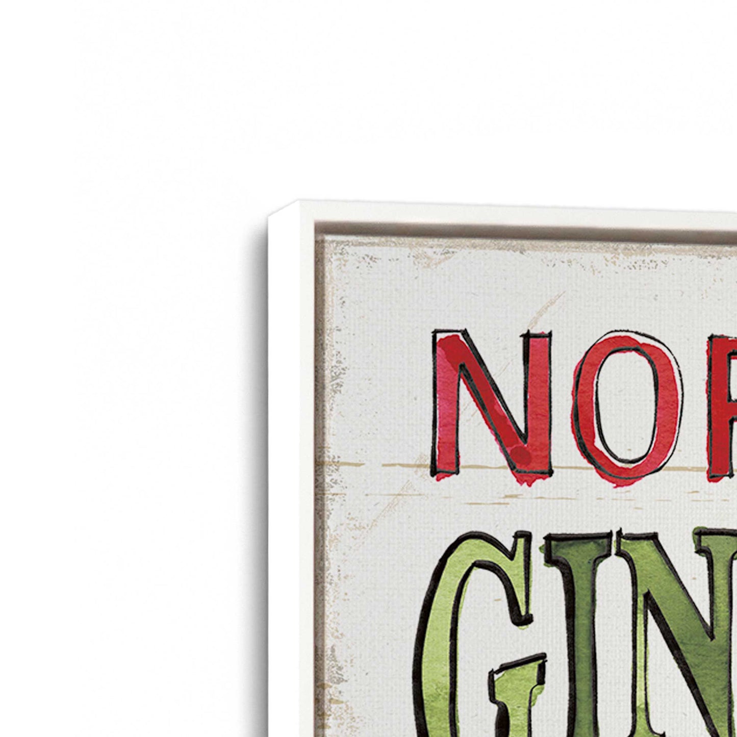 [Color:Opaque White], Picture of art in a White frame at an angle