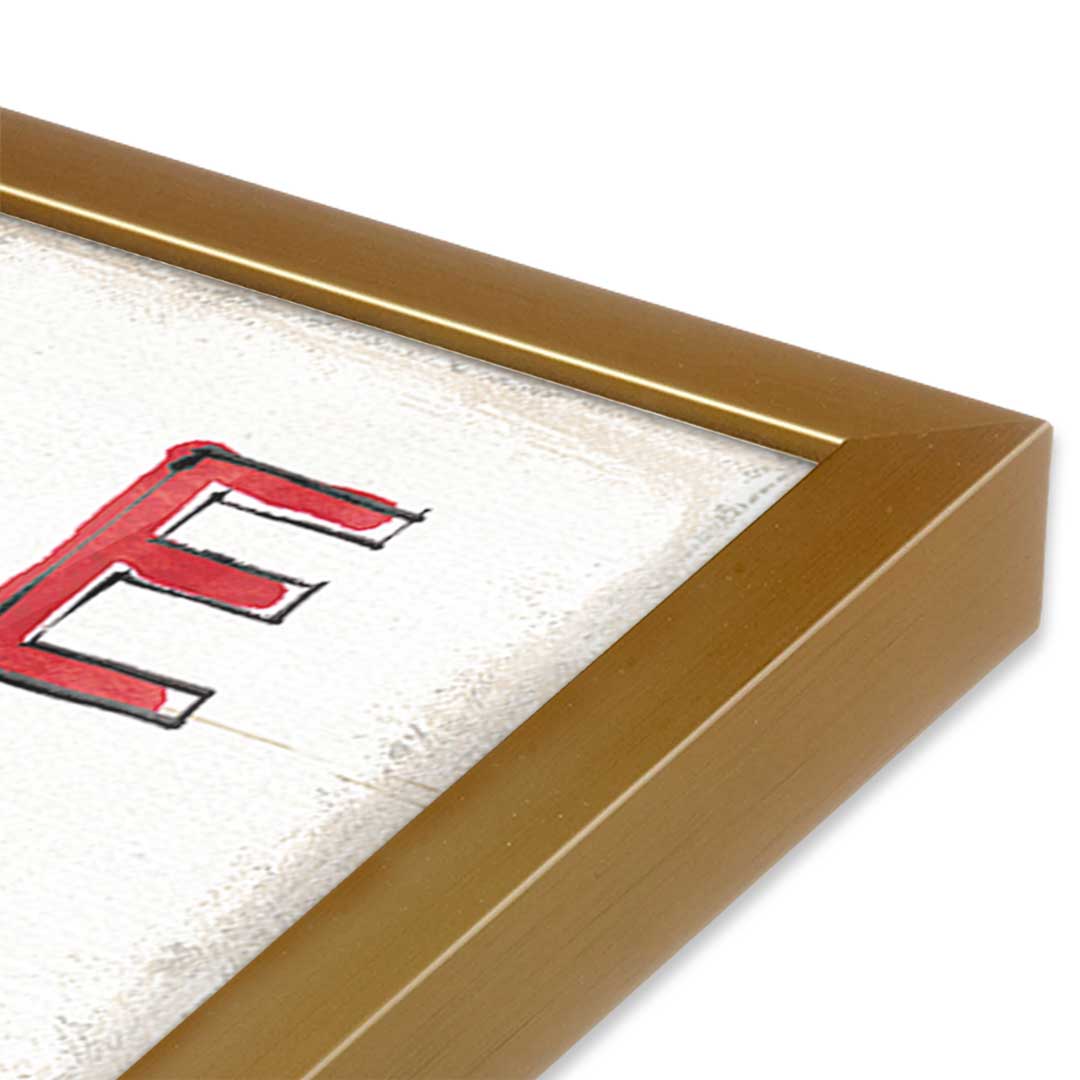 [Color:Polished Gold], Picture of art in a Polished Gold frame at an angle