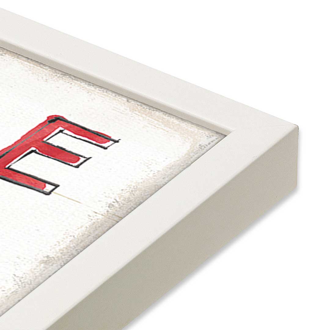 [Color:Opaque White], Picture of art in a Opaque White frame at an angle