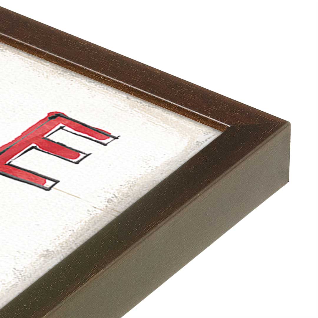 [Color:Espresso], Picture of art in a Espresso frame at an angle